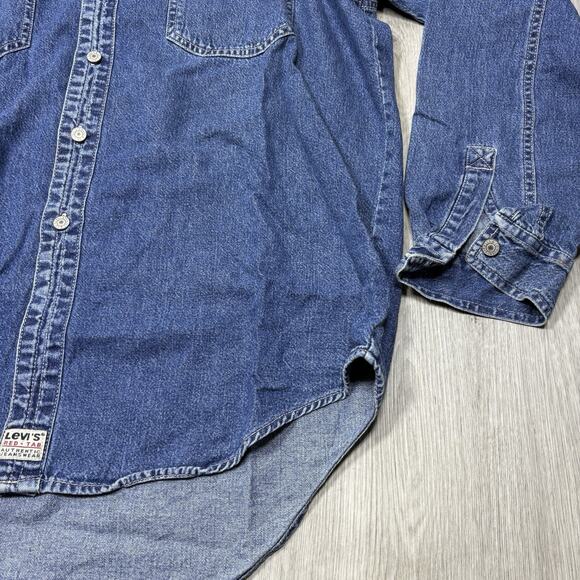 Large Men's Levis Jean Jacket Red Tab 100% Cotton Coat - Picture 6 of 14